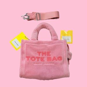 marc jacobs terry tote bag in pink